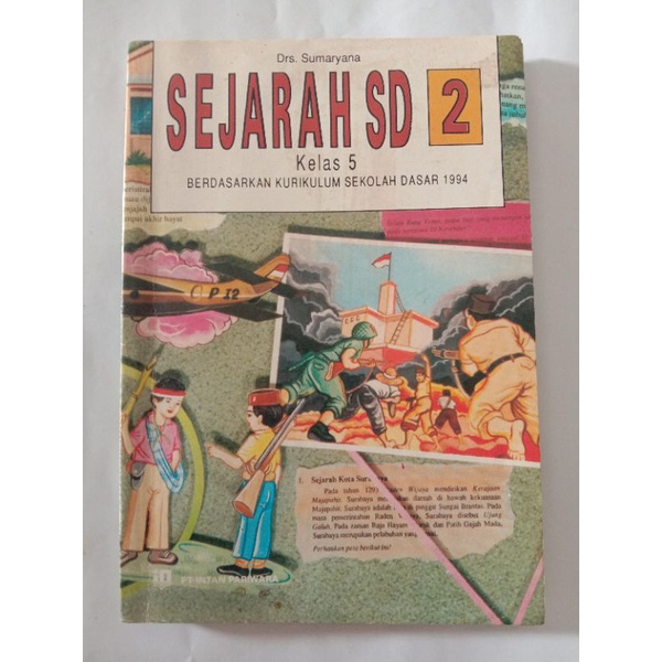 sejarah sd kelas 5 - buku pelajaran jadul - buku bekas perpustakaan