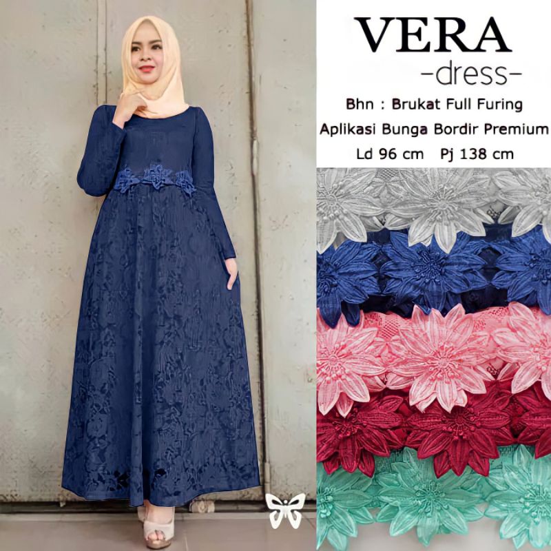 GAMIS BROKAT JUMBO GLITER, BAHAN BRUKAT TILE CORNELI HQ FULL FURING, FIT TO XXL, LD 120 PJ 140 IMPOR