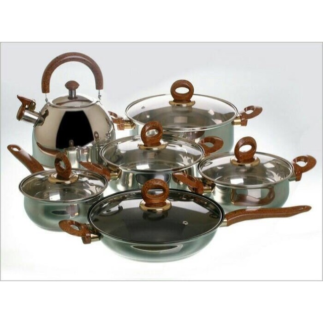 Jual VICENZA PANCI SET COOKWARE V812 / ALAT MASAK VICENZA STAINLESS 12PC | Shopee Indonesia