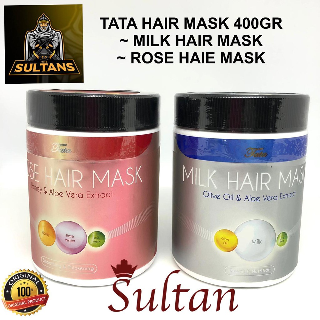 Tata Hair Mask Hair Spa Keratin Masker Rambut 400gr MILK HAIR MASK &amp; ROSE HAIR MASK