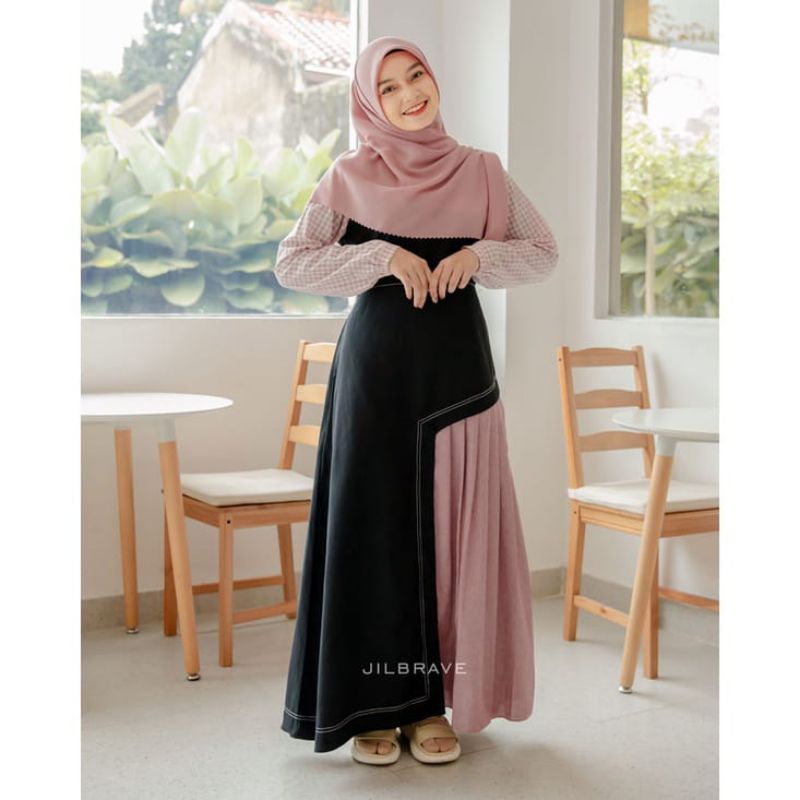 Jilbrave Vazza Dress - Warna Deco Pink