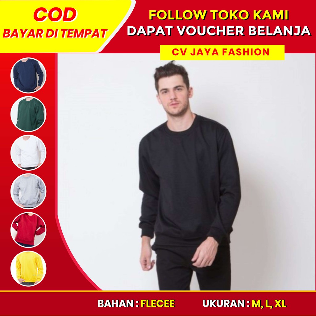 Sweater pria wanita polos oblong crop distro kardigan hoodie korea keren murah original korean style