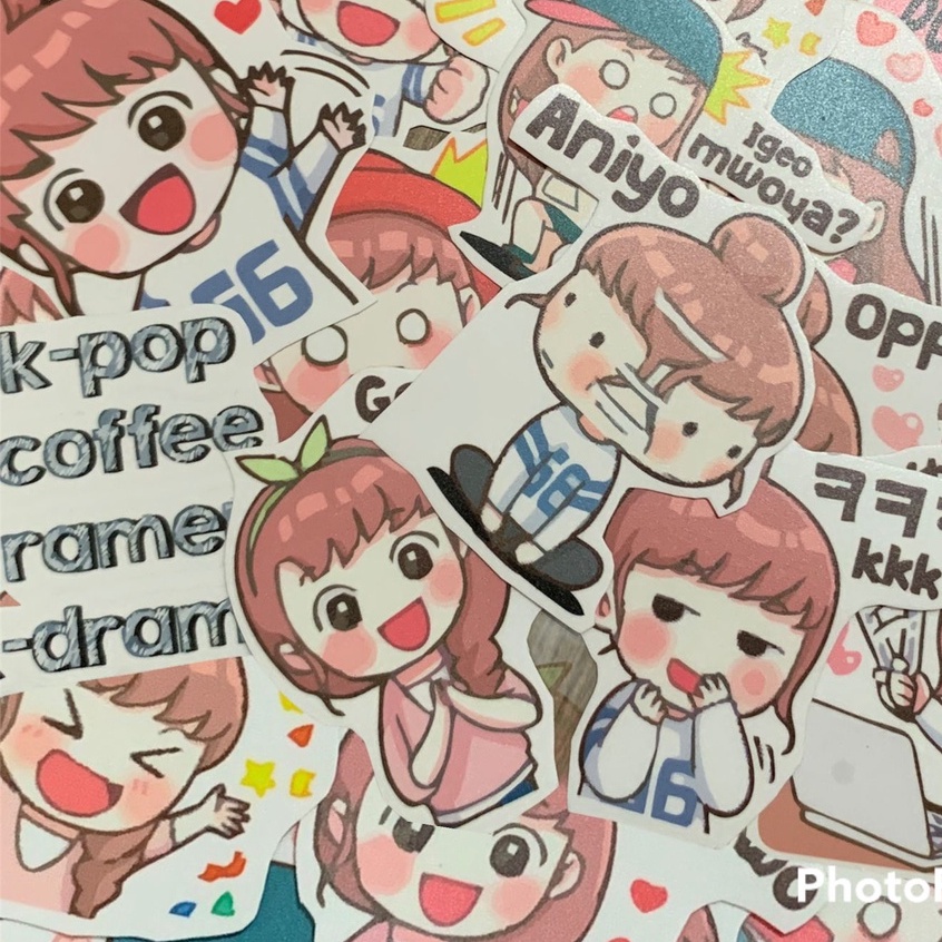 Sticker Pack Tumblr Aesthetic  Kpop Waterproof Hiasan Laptop Botol Tumbler Case Hp DIY Stiker Lucu Stiker Laptop Notebook