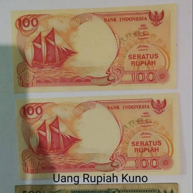 uang kuno 100 rupiah dan 500 rupiah