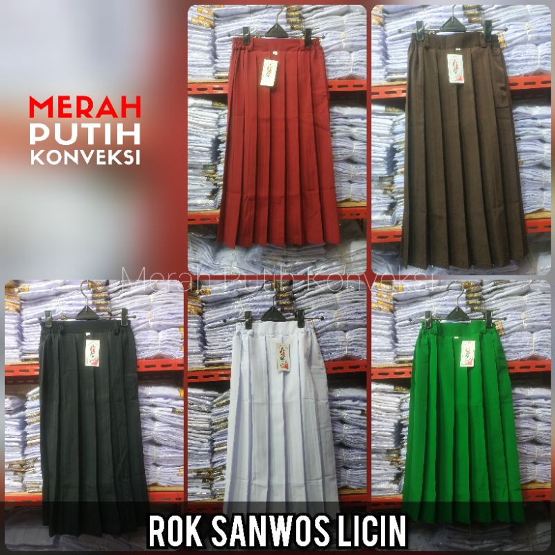 Rok SD Lipat Keliling (Rempel) Bahan Sanwos/ Twist