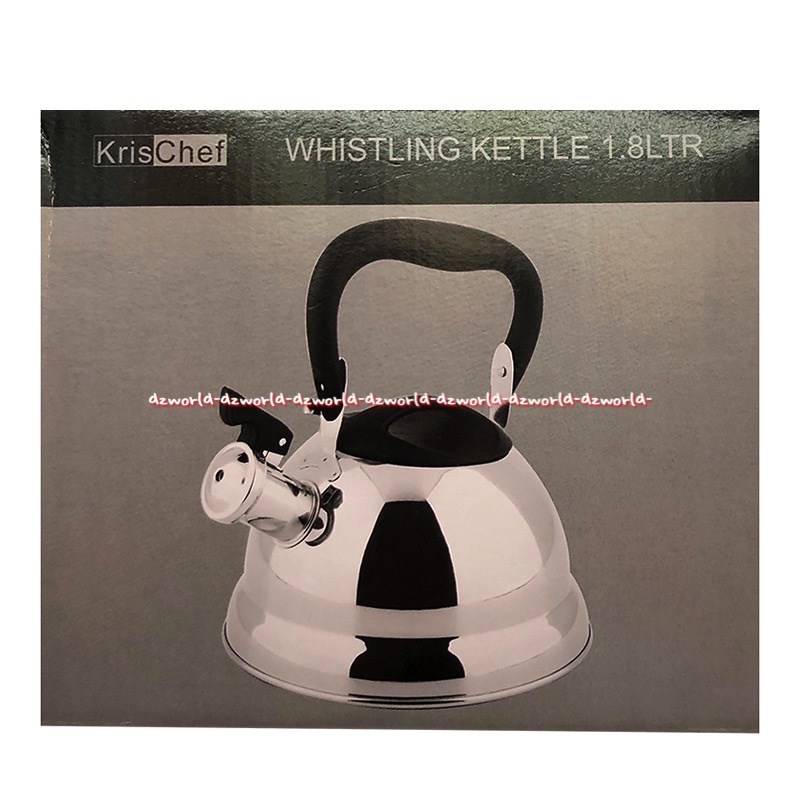 Krischef Whistling Kettle 1.8L Teko Cerek Air Stainless Bunyi Jika Masak Matang Kris Chef Stove Water Kettle