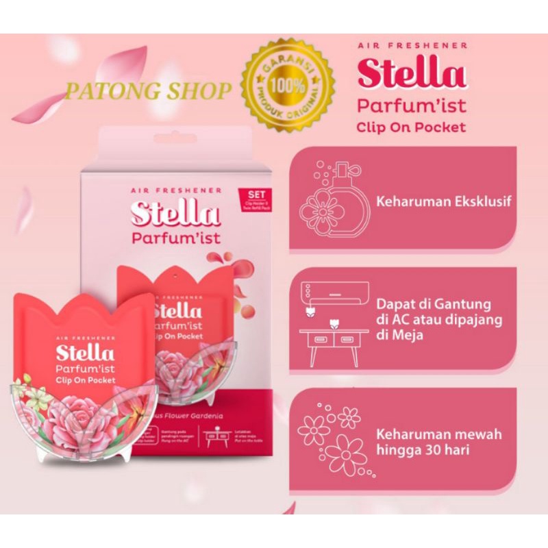 Stella Parfum'ist Clip On Pocket Set Alat + Refill Luxurious Flower Gardenia