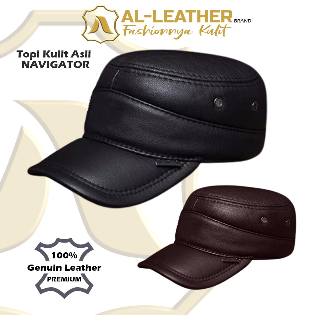 AL-Leather Topi Kulit Domba Asli Super Premium