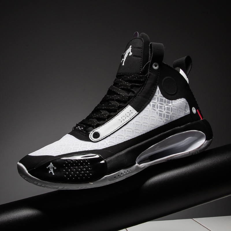Sepatu Basket Aj34 Pria Basket   Tinggi-Top Mesh  Star Combat  Udara Bantal Shock-Absorbing Besar uk