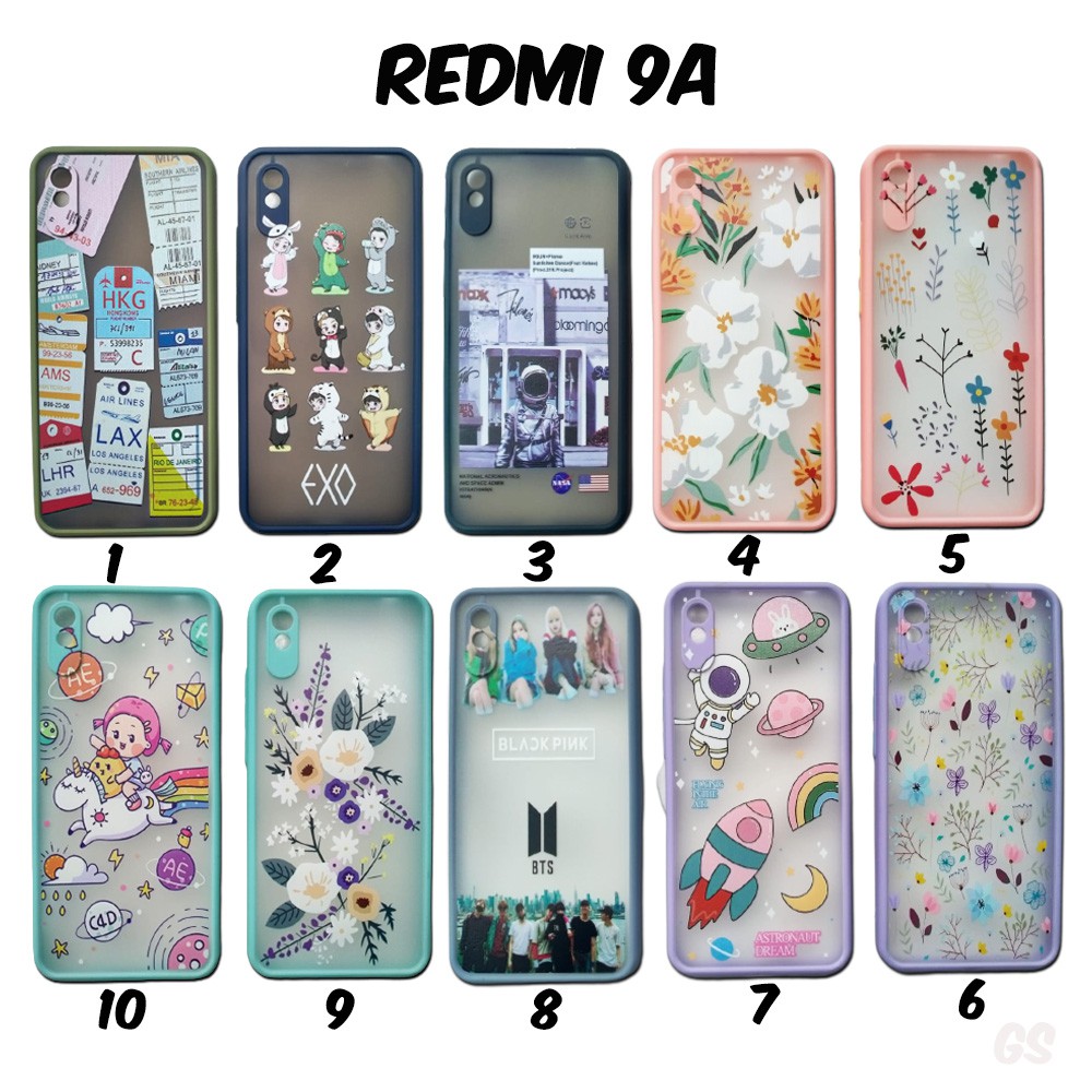 Protector Lens Casing Redmi 9A Summer Flowers Hybrid Gambar Pelindung Lensa  | KPOP Korea