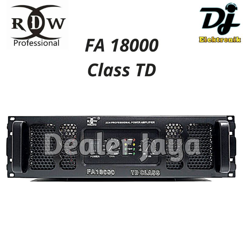 Power Amplifier RDW FA18000 / FA 18000 Class TD - 2 channel