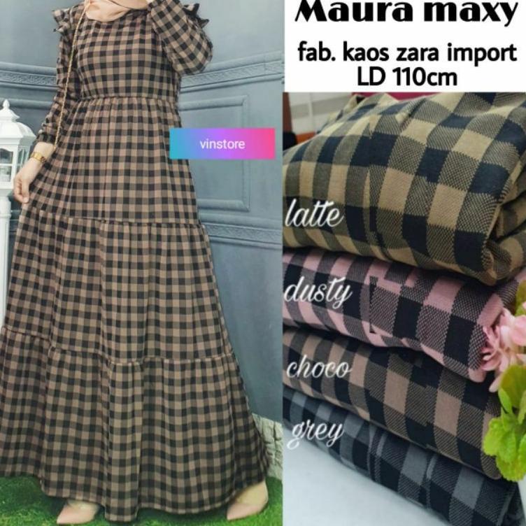 Gamis Wanita Muslimah Kekinian Maura Maxy by Vin Hijab Fashion Solo {BOB.19My22c}