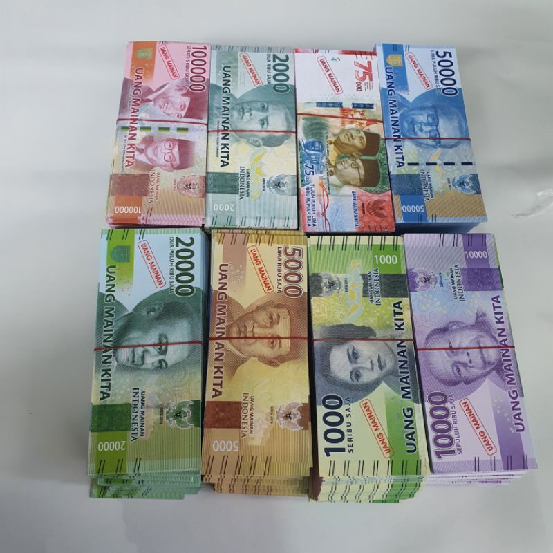 Uang mainan monopoli asli isi sekita 1000 lembar campur duit duitan mainan