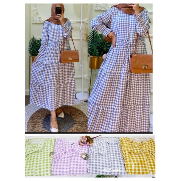 GAMIS VOXY PREMIUM MOTIF KOTAK / GAMIS BUSUI