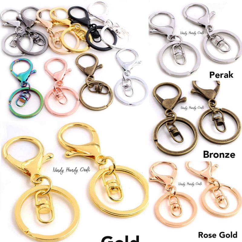 Cantolan Gantungan Tas Gold Besar Monel - Pengait Udang Besar - Pengait Tas - Bag Charm