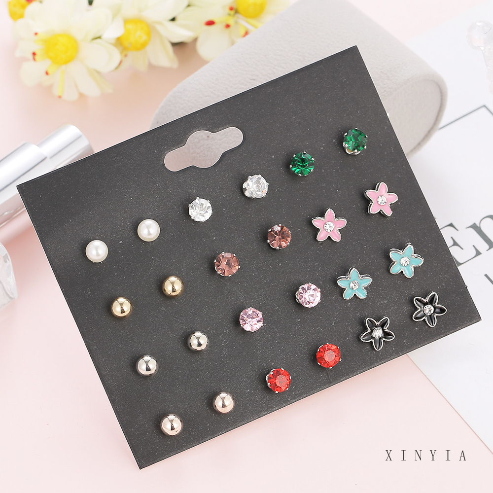 30 Pasang Anting Tusuk Hewan Lucu Warna Campuran Fox Frog Dan Set Anting Jamur