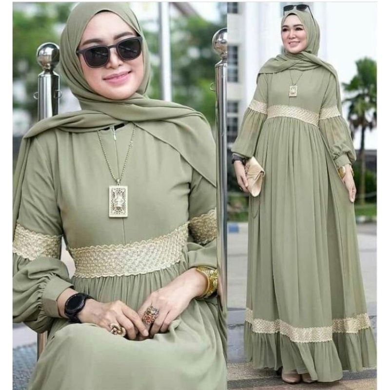 Gamis Danik Maxy Ceruty babydoll premium