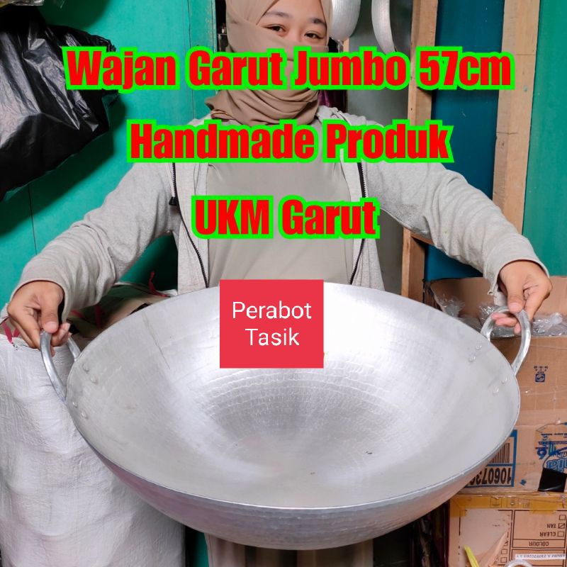 Wajan Kuali Super Jumbo 57cm Penggorengan Alumunium Tradisional Handamade Garut