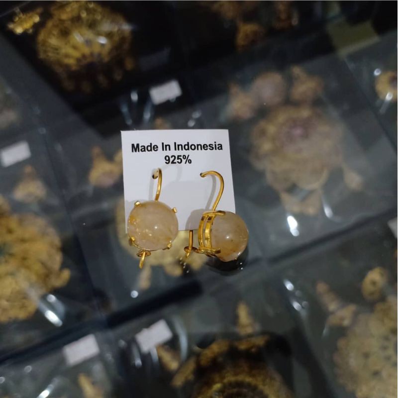 anting silver 925% gold plated