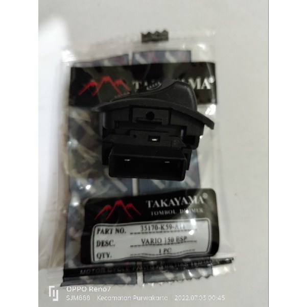 TOMBOL LAMPU VARIO 150 ESP LUBANG 2