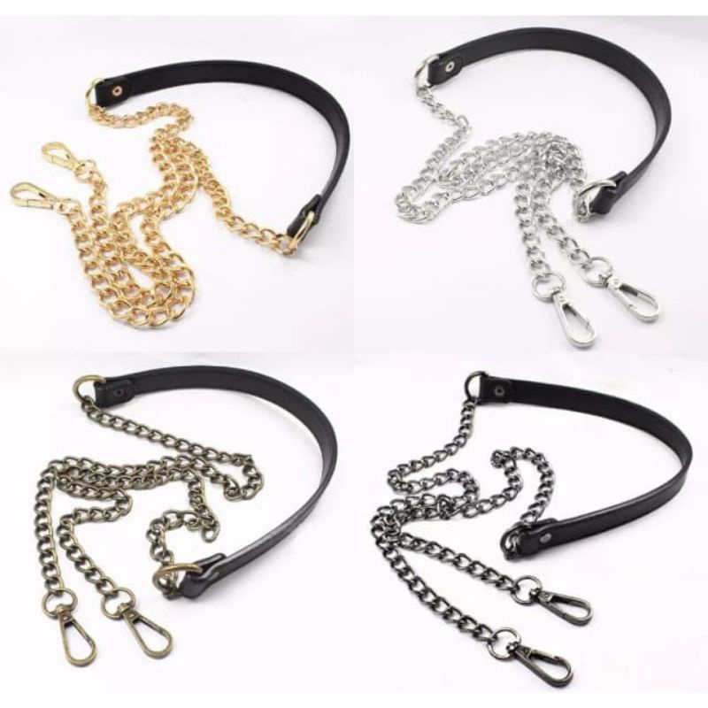 FiloTimo murah Aksesoris Tali Tas rantai kombinasi bahan lembutTali panjang Metal Shoulder Strap Bag