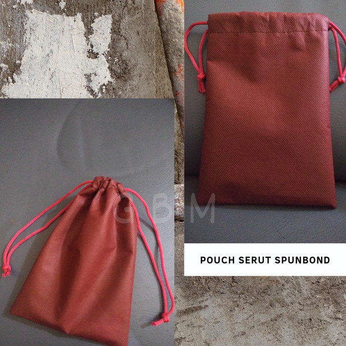 

Pouch serut spunbond serbaguna 10x14cm ready banyak warna bisa custom