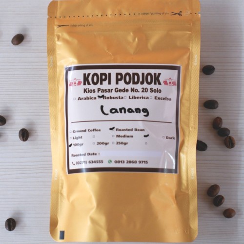 

Kopi Robusta Lanang khas Toko Podjok Solo 100 gr - Grind