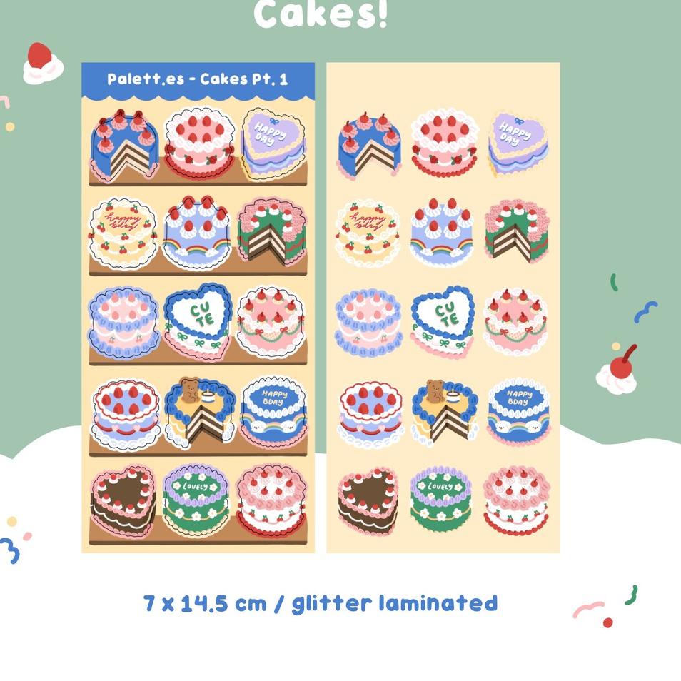 

Terbatas 0K6IQ Palett.es - Cakes Pt. 1 sticker sheet 79 Ready