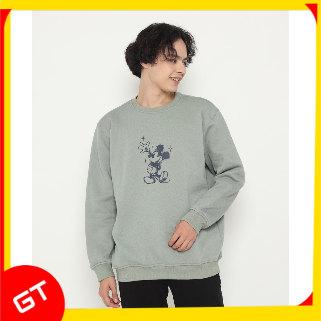 Sweater Erigo Sweatshirt Disney Mickey Holiday Green Original - EO