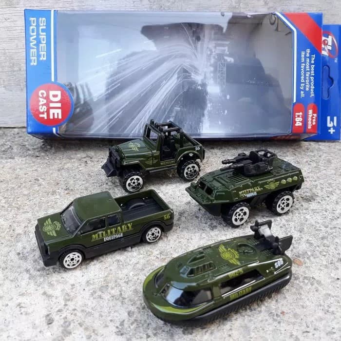 Diecast Mobil Perang - Miniatur Tank - Diecast Kapal Perang Diecast Set Kendaraan Militer - Mainan