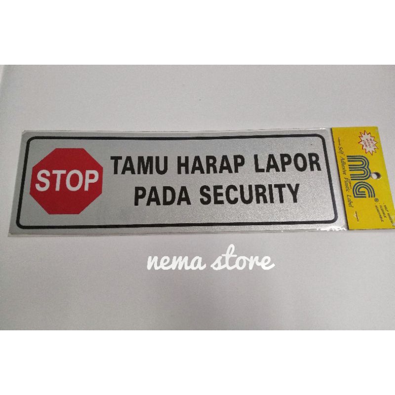 

GM STIKER/STICKER TAMU HARAP LAPOR PADA SECURITY