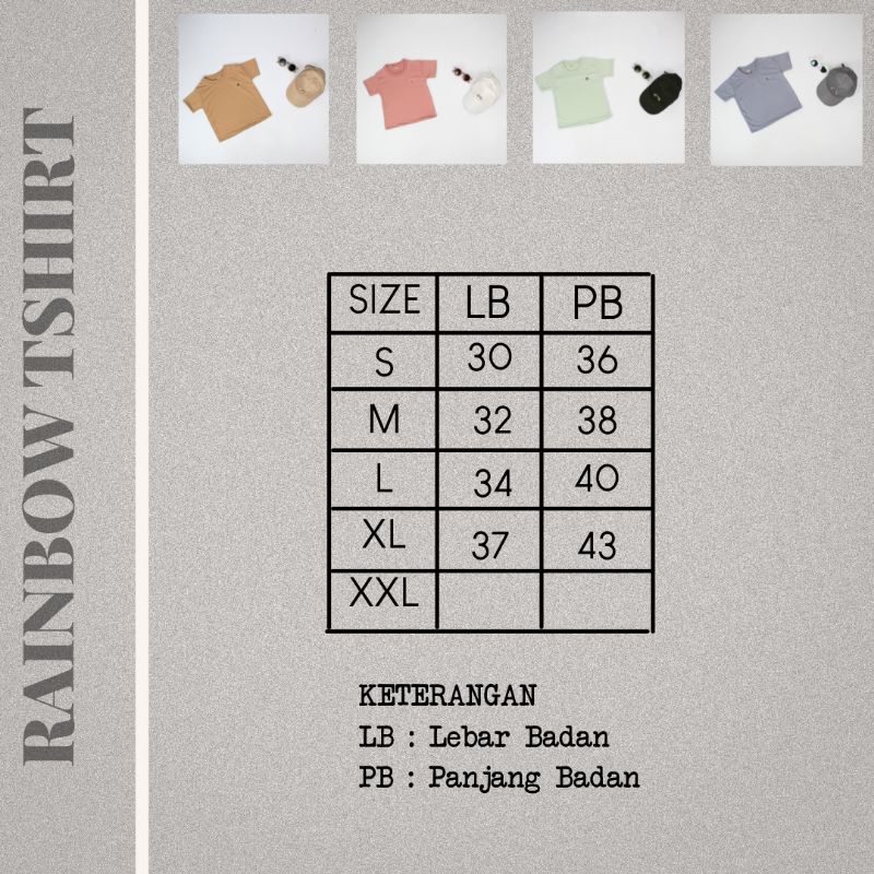 TSHIRT RAINBOW SERIES 1 - Promo 8.8 Kaos Anak Polos Lucu Unisex