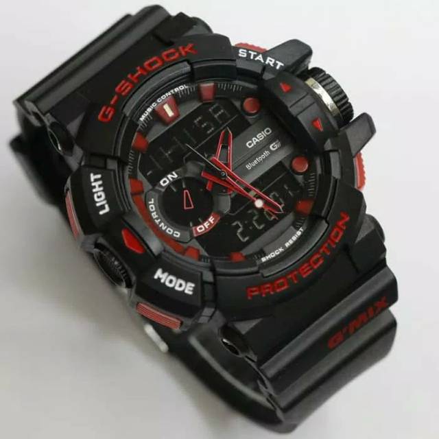 Jam Tangan Pria GShock GBA400 Hitam List merah G-Shock GBA-400
