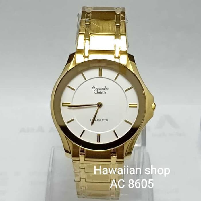 jam tangan pria classic merk Alexandre Christie AC 8605 | HAWAII