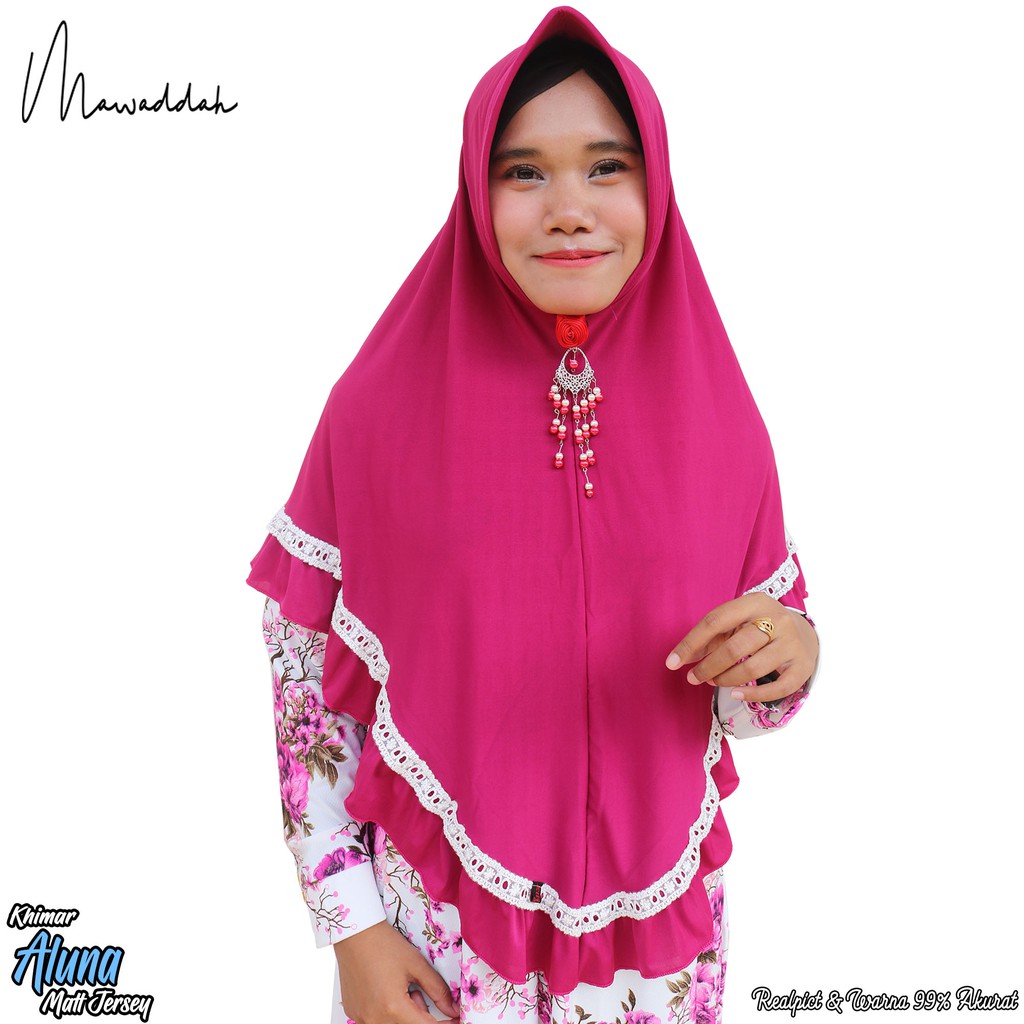 BUSANASYARI Jilbab Jersey / Jilbab Syari / Jilbab Renda / Jilbab Rempel / Jilbab Pet Antem (Aluna)