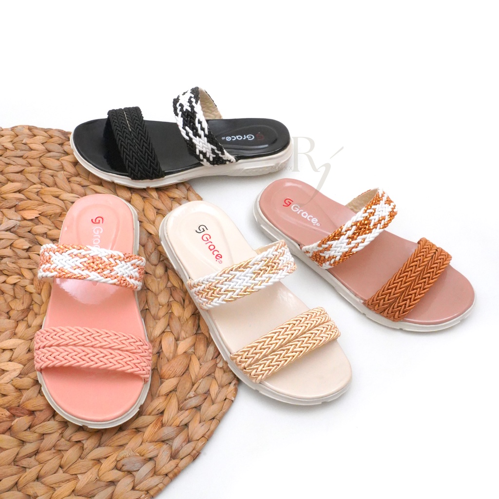 GRACE [LIDIA KIDS 404] Sandal Selop Motif Anak Perempuan Sandal Selop Rajut  Anak Cewek