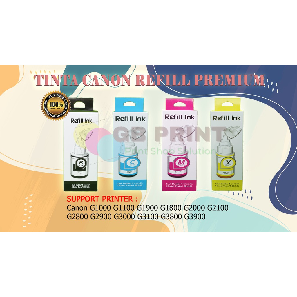TINTA REFILL CANON PREMIUM Tinta Canon GI-790 Premium, Tinta GI-790 G1000, G2000, G3000, G4000,...