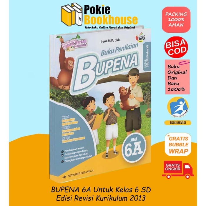 

❤BISA COD❤ BEST SELLER ORIGINAL BUPENA 6A KELAS 6 K13N ERLANGGA IRENE DKK