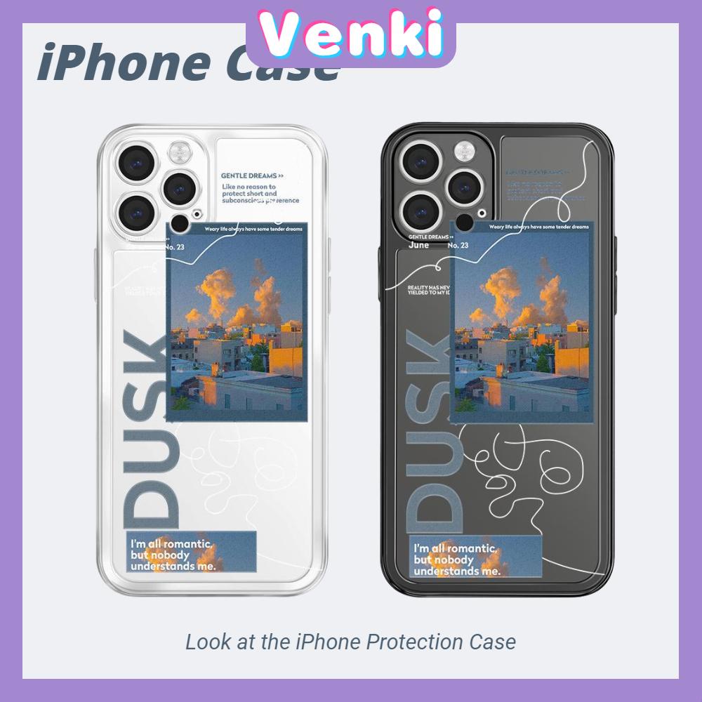 Soft Case Silikon Transparan Shockproof Motif Ilustrasi Kamera Untuk iPhone 13 Pro Max 12 Pro Max 11 7plus