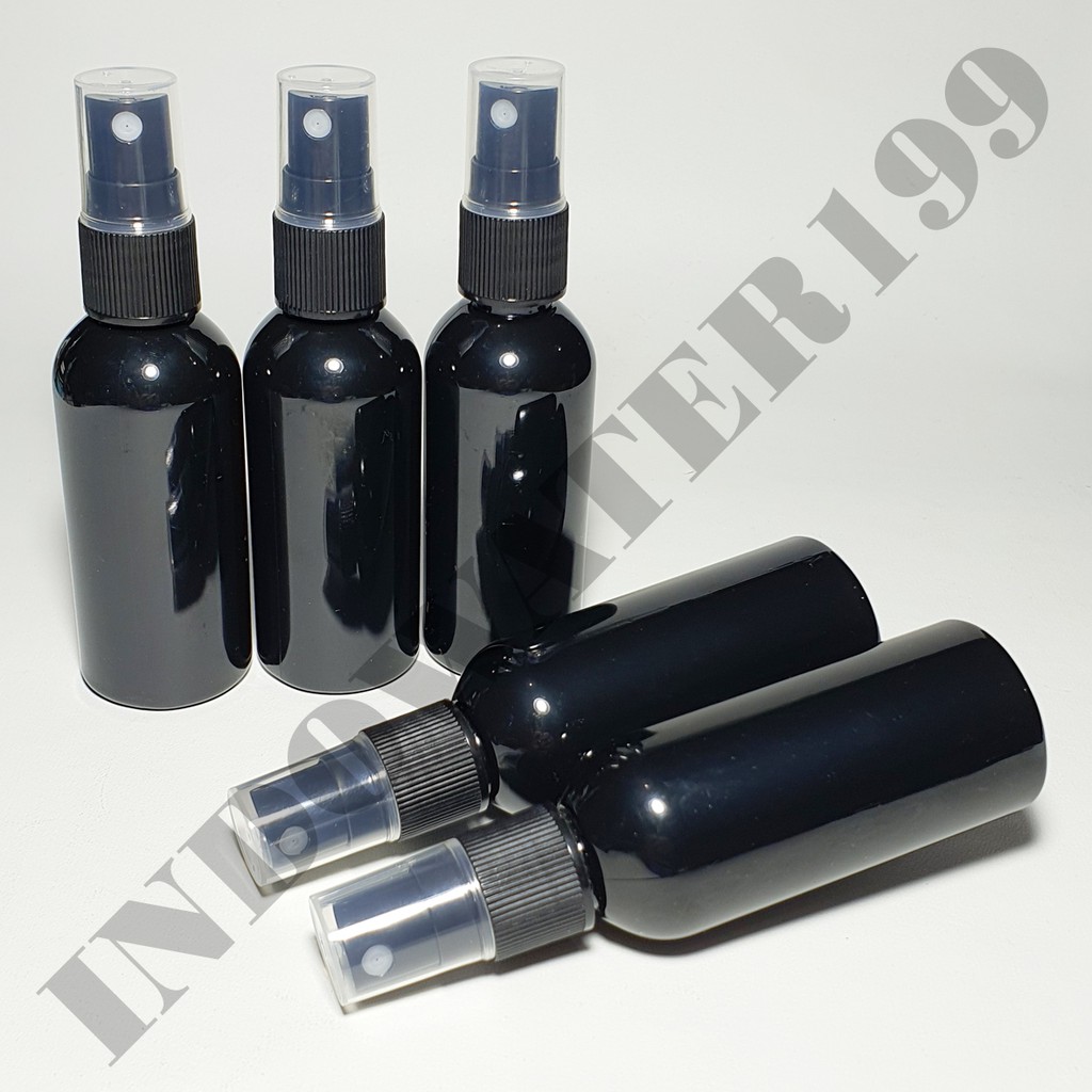 BOTOL SPRAY 60 ML HITAM KEPALA SPRAY HITAM