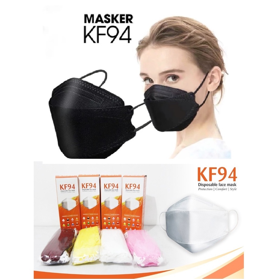 Masker Medis 3 Ply / 4 Ply Earloop 3D KF94 Izin Kemenkes isi 20 pcs HEDONA Duckbill (Pilihan Warna)