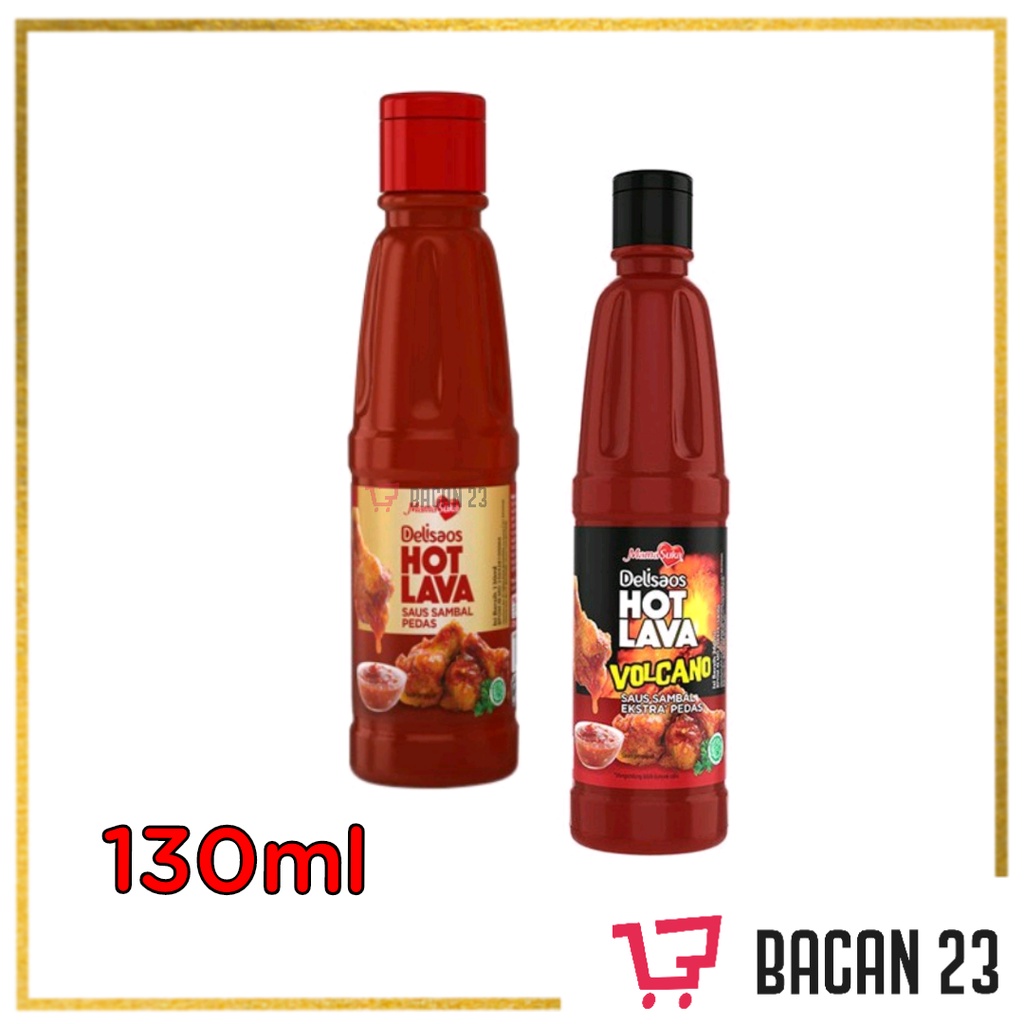 

Mamasuka Delisaos Sambal Hot Lava ( 130 ml ) / Sambal Pedas / Bacan 23