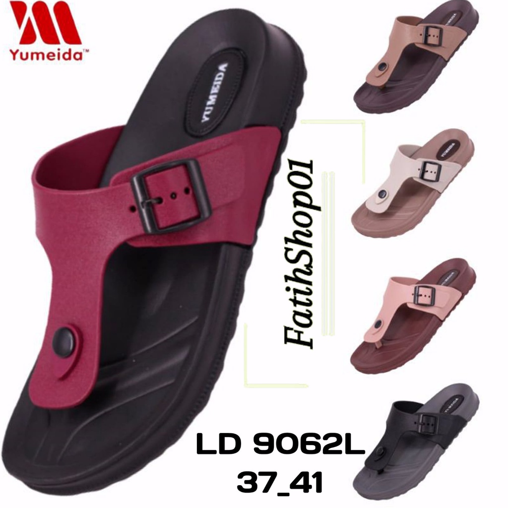 sandal jepit gesper yumeida LD9062L 37-41 / sandal jepit karet wanita sandal kasual yumaida produk Indonesia