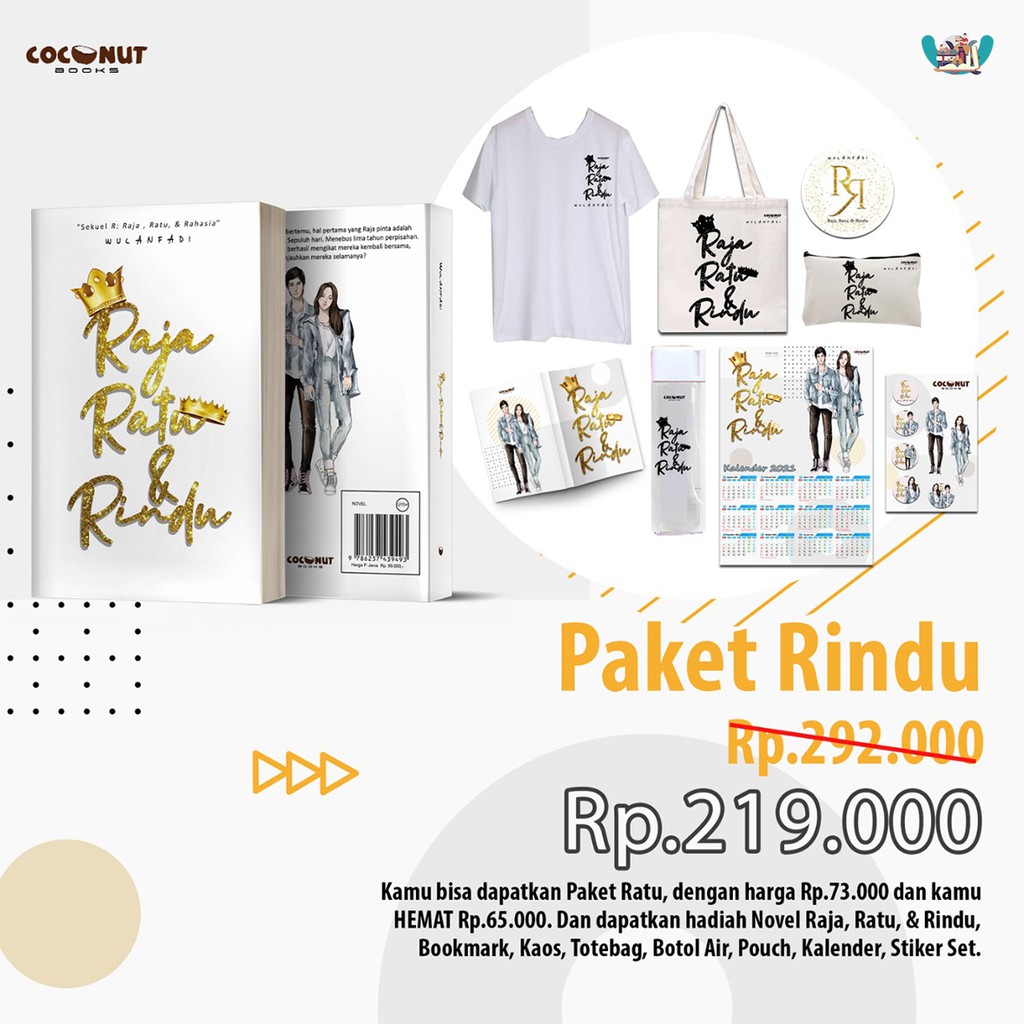 Novel Raja Ratu & Rindu karya Wulanfadi