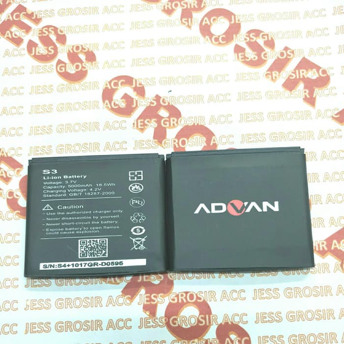 Baterai Battery Original Double Power ADVAN Vandroid S3 , BL-S3 , BLS3