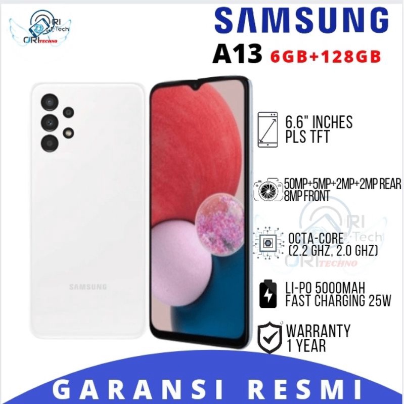 SAMSUNG GALAXY  M12 | A12 | A13 HP BARU ORIGINAL 100% GARANSI RESMI-A13 6/128  White