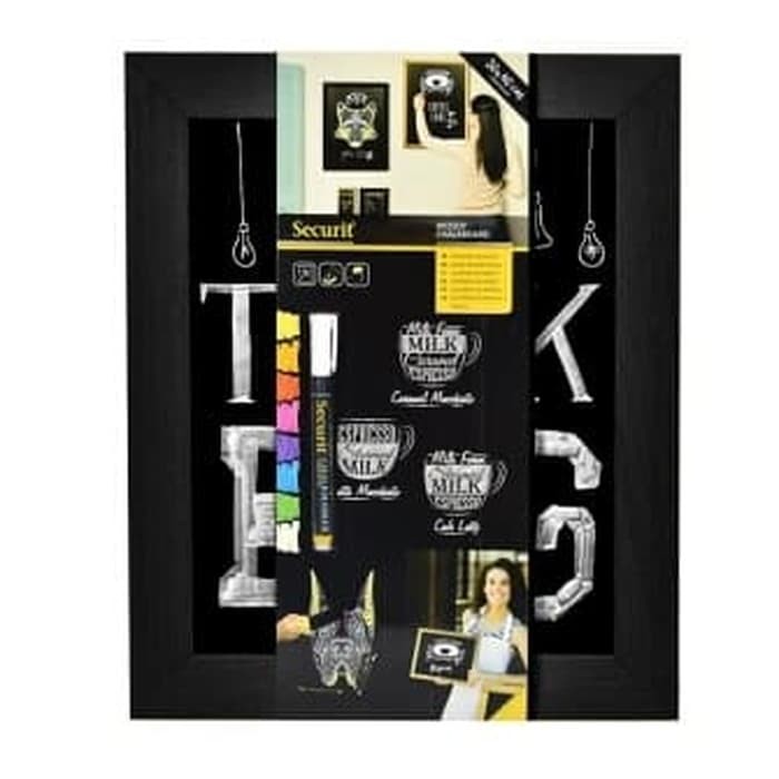 

Securit Papan Buletin Chalkboard Dengan Frame 20x24cm / Papan Kapur
