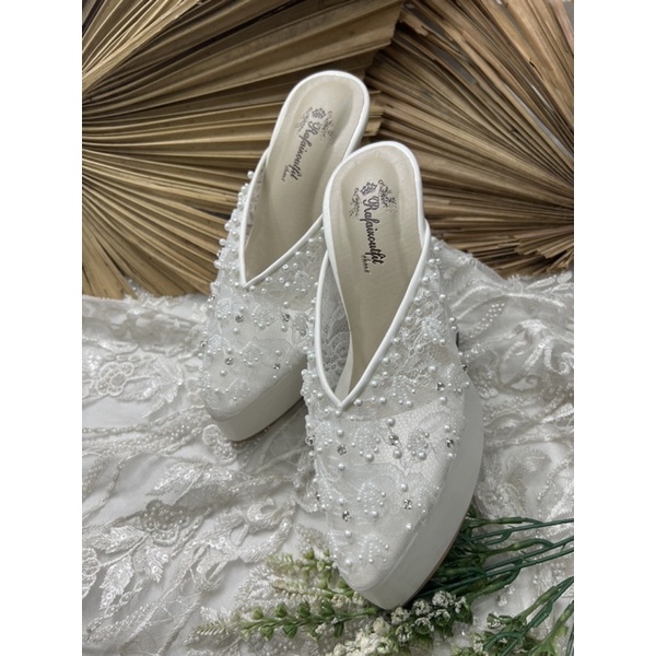 sepatu wedding pesta wanita marrisa putih 12cm tahu