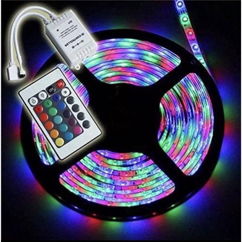 lampu natal / lampu tiduur SMD 3528 / strip led 5 meter + REMOTE + MODUL + ADAPTOR