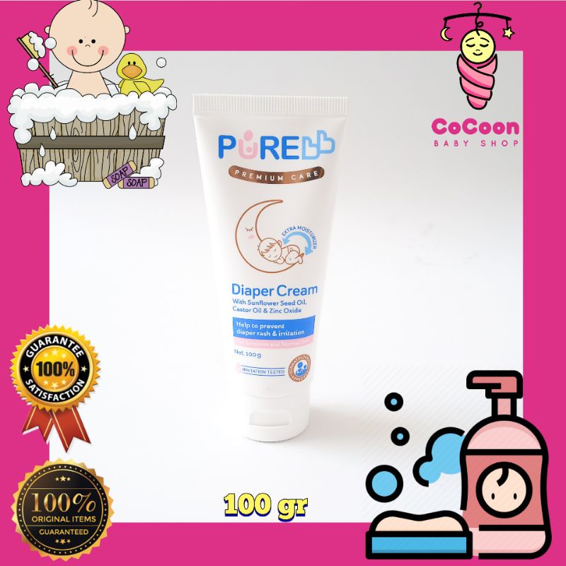 Krim Popok Bayi Pure Baby Diaper Cream 100 gr 100g